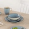 Quickway Imports 16 PC Spin Wash Dinnerware Dish Set for 4- Mugs, Salad and Dinner Plates and Bowls Sets, Blue QI004502.BL - alternate 4